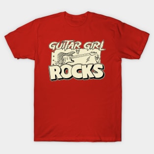 Guitar Girl Rocks T-Shirt